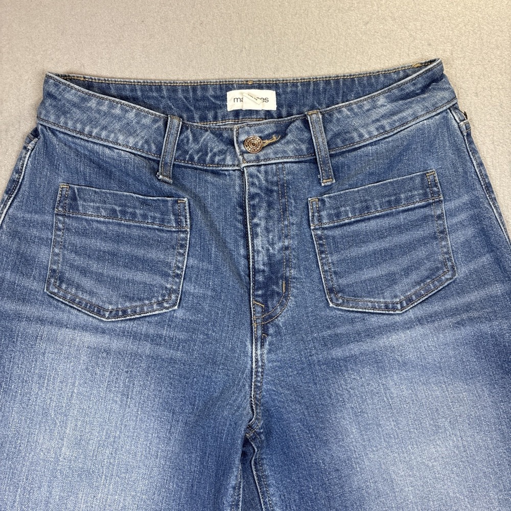 Maurices Wide Leg Jeans Women 10 Blue‎ Women Hi Rise Bohemian - Picture 3 of 11